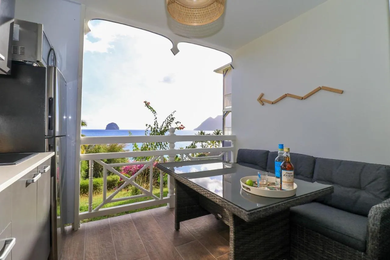 Studio Vue Plongeante Rocher Diamant - Diamond Rock Apartment Le Diamant